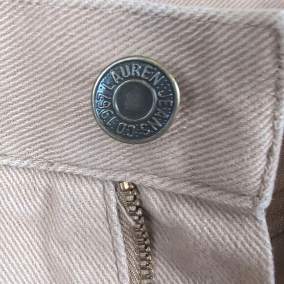 Ralph Lauren Tan Lauren Jeans Co High-Waisted Jean Straight Leg Pants Size 10P - Picture 3 of 10